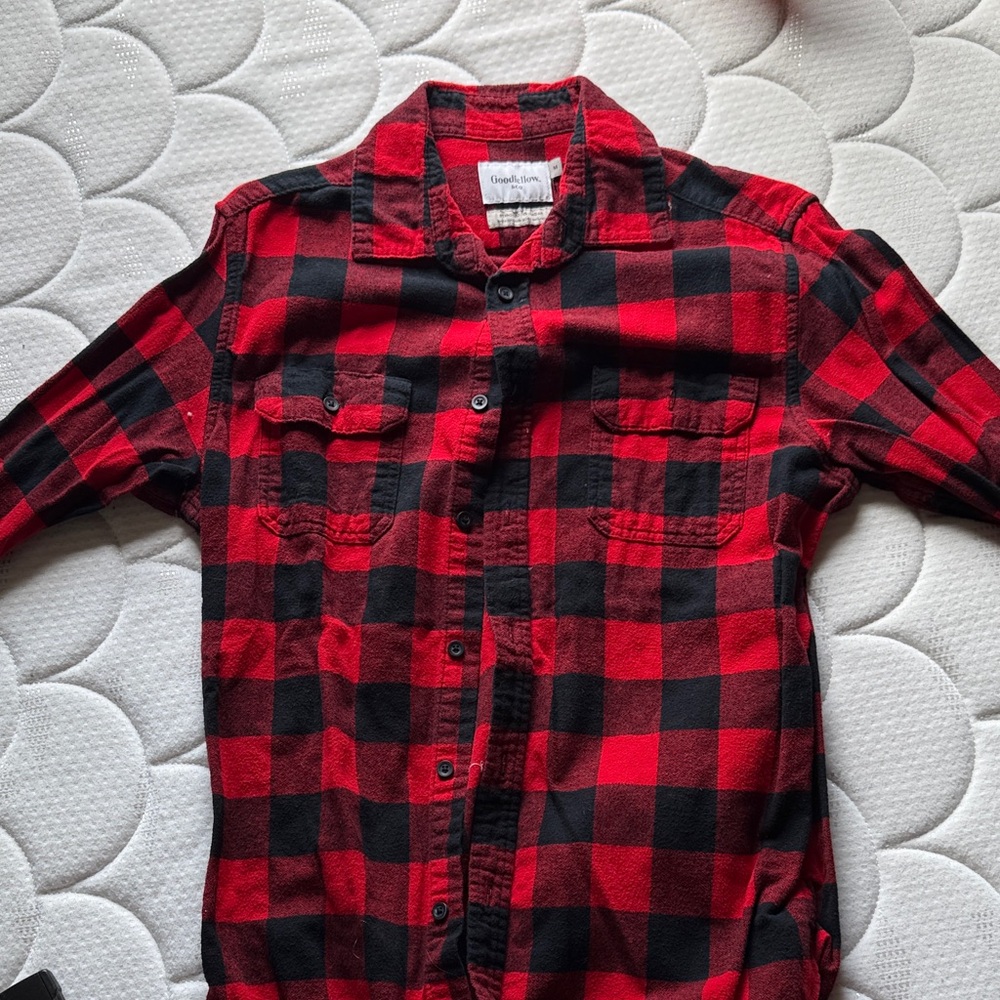 Red and Black Plaid Men's Shirt